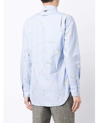 Thom Browne Embroidered Button Down Shirt