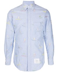 Thom Browne Embroidered Button Down Shirt