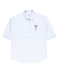 Ami Paris Logo Embroidered Button Down Shirt