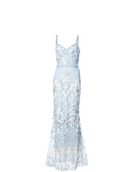 Marchesa Notte Embroidered Corset Gown