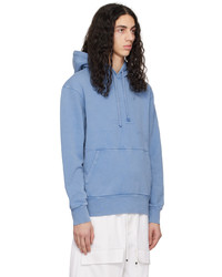 JW Anderson Blue Embroidered Hoodie