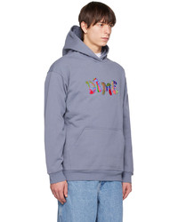 Dime Gray Embroidered Hoodie