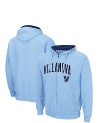 Colosseum Light Blue Villanova Wildcats Arch Logo 30 Full Zip Hoodie
