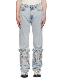 Y/Project Blue Cowboy Cuff Jeans
