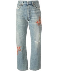 Citizens of Humanity Embroidered Cropped Jeans