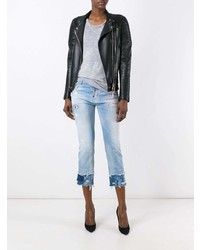 Dsquared2 Cool Girl Embroidered Cropped Jeans
