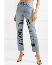 alexander wang embroidered jeans