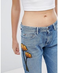 Tommy Hilfiger Denim Cropped Straight Leg Jean With Embroidery