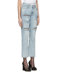Dolce & Gabbana Dolce And Gabbana Blue Embroidered Jeans