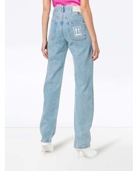 Off-White Embroidered Arrow Straight Leg Jeans