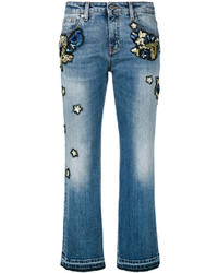 Roberto Cavalli Embroidered Cropped Jeans