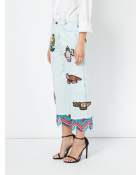 Peter Pilotto Embroidered Patch Cropped Jeans