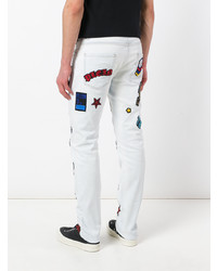 Philipp Plein Embroidered Patch Jeans