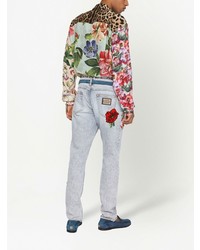 Dolce & Gabbana Embroidered Straight Leg Jeans
