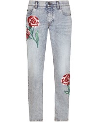 Dolce & Gabbana Embroidered Straight Leg Jeans