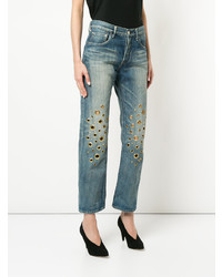 Tu Es Mon Trésor Knee Eyelet Jeans Short Length