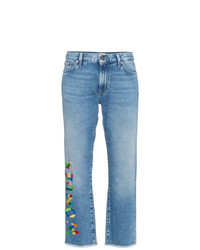 Mira Mikati Wonder Embroidered Cropped Jeans