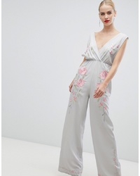 ASOS DESIGN Jumpsuit With Wide Leg And Embroidery