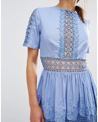 Asos Petite Petite Lace Embroidered Cotton Dress