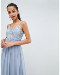 Chi Chi London Cami Strap Maxi Dress With Premium Lace
