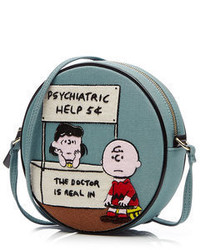 Olympia Le-Tan Embroidered Cotton Psychiatric Help Shoulder Bag