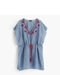 J.Crew Linen Embroidered Tunic