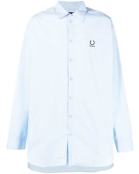 Raf Simons X Fred Perry Embroidered Logo Oversized Shirt