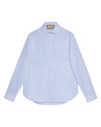 Gucci Gg Embroidered Cotton Shirt