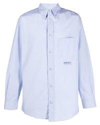 Kenzo Logo Embroidered Buttoned Collar Shirt