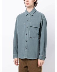 Izzue Logo Embroidered Contrast Stitch Shirt