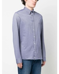 Tommy Hilfiger Logo Embroidery Cotton Blend Shirt