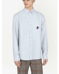 Gucci Skunk Embroidered Cotton Shirt
