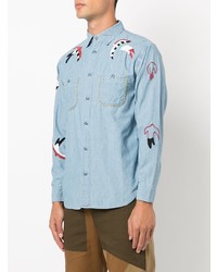 KAPITAL Swallow Embroidered Work Shirt