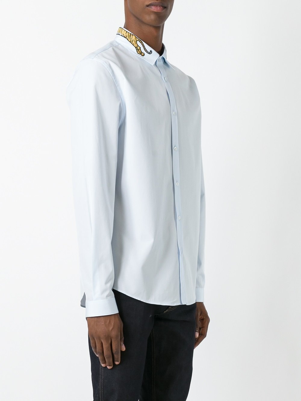 Gucci Tiger Embroidered Collar Shirt, $743 | farfetch.com | Lookastic