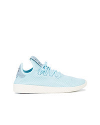 Light Blue Embroidered Low Top Sneakers