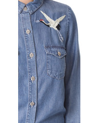 The Kooples Bird Embroidered Romper