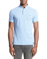 Light Blue Embroidered Polo
