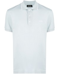 Zegna Embroidered Logo Cotton Polo Shirt