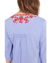 Madewell Embroidered Breeze Shift Dress