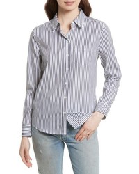 Equipment Brett Embroidered Stripe Cotton Shirt