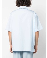 Versace Embroidered Logo Cotton Shirt