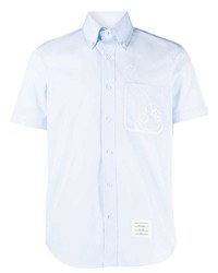 Thom Browne Embroidered Motif Short Sleeved Shirt