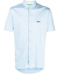 BOSS Logo Embroidered Cotton Shirt