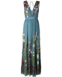 Alice + Olivia Aliceolivia Floral Embroidery Gown