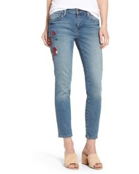 Mavi Jeans Adriana Embroidered Ankle Skinny Jeans