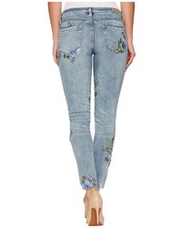 Blank NYC Denim Floral Embroidered Skinny In Back To Nature Jeans