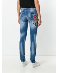 Philipp Plein Embroidered Skinny Jeans