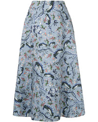 Erdem Embroidered Flared Skirt