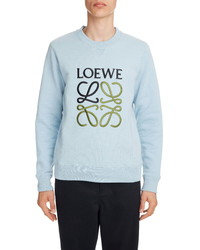 Loewe Anagram Embroidered Cotton Sweatshirt