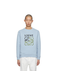 Loewe Blue Embroidered Anagram Sweatshirt
